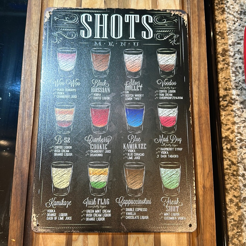 Metal shot menu